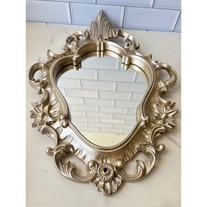 Vintage WH Silver Ornate Wall Mirror Hollywood Regency Baroque  Hong Kong